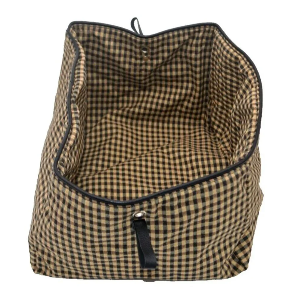 LONGABERGER Desk Pal‎ Fabric Liner - KHAKI CHECK - Fits Modular Storage Basket